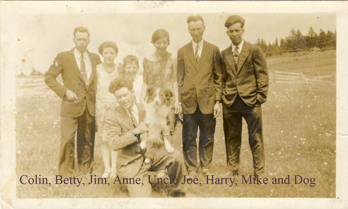Colin, Betty, Jim, Annie Campbell, Uncle Joe MacKenzie, Harry and Mike Campbell