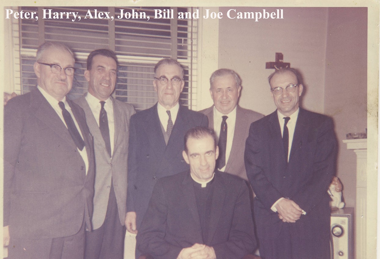 Peter, Harry, Alex, John, Bill and Joe Campbell